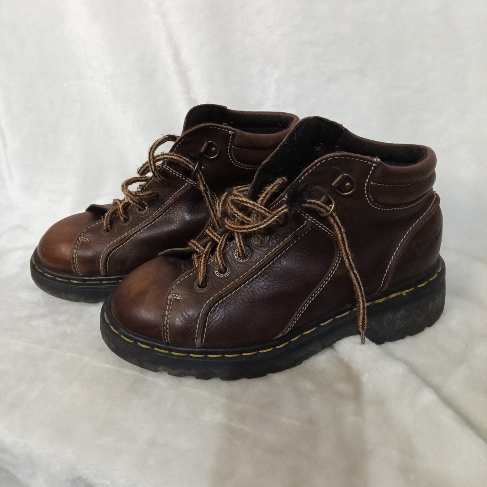 Dr. Martens 9352 Brown Leather Ankle Boots Made in England Vintage UK 6 US 8